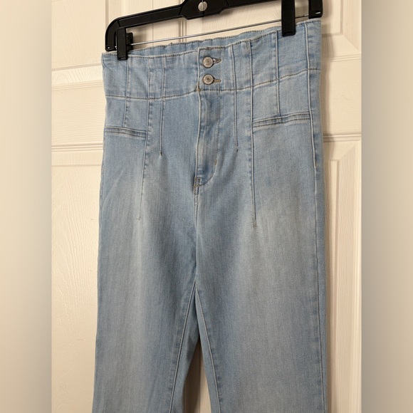 Free Peoplec Jeans We The Free Jayde Flare Jeans In Blue size 28 - Picture 5 of 15